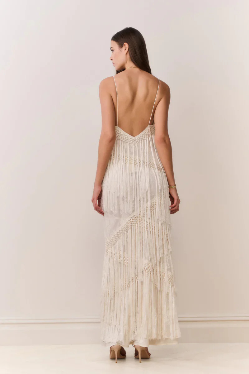 Delphi Fringe Lace Gown - Image 3