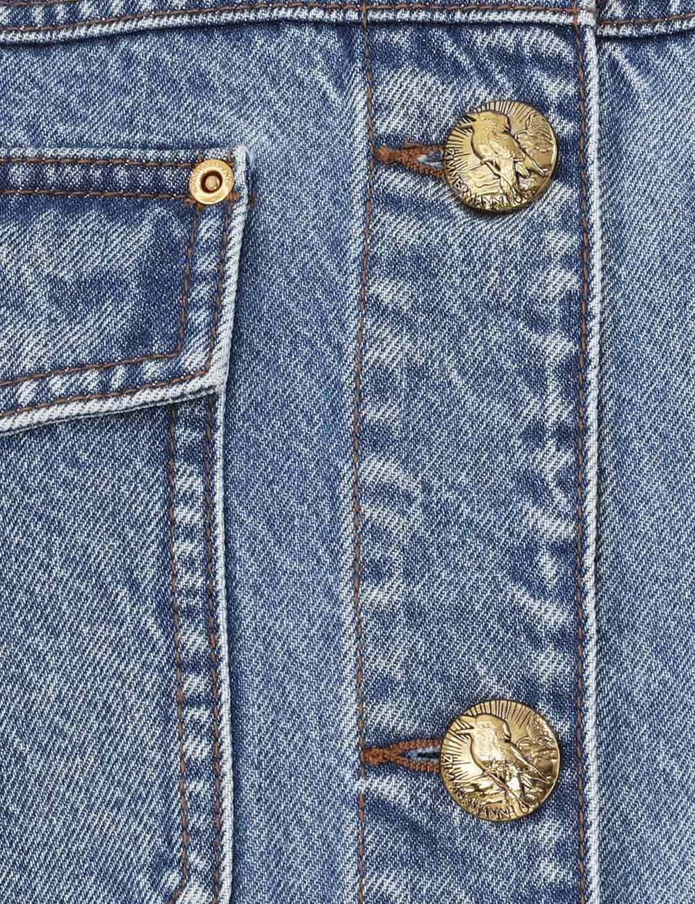Denim Cropped Jacket - Image 5