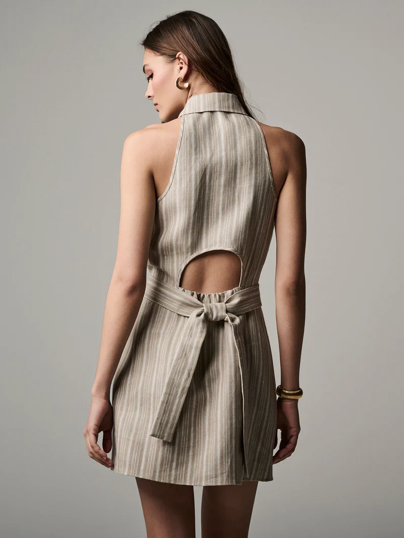 Domino Dress Tawny Stripe (Final Sale) - Image 2