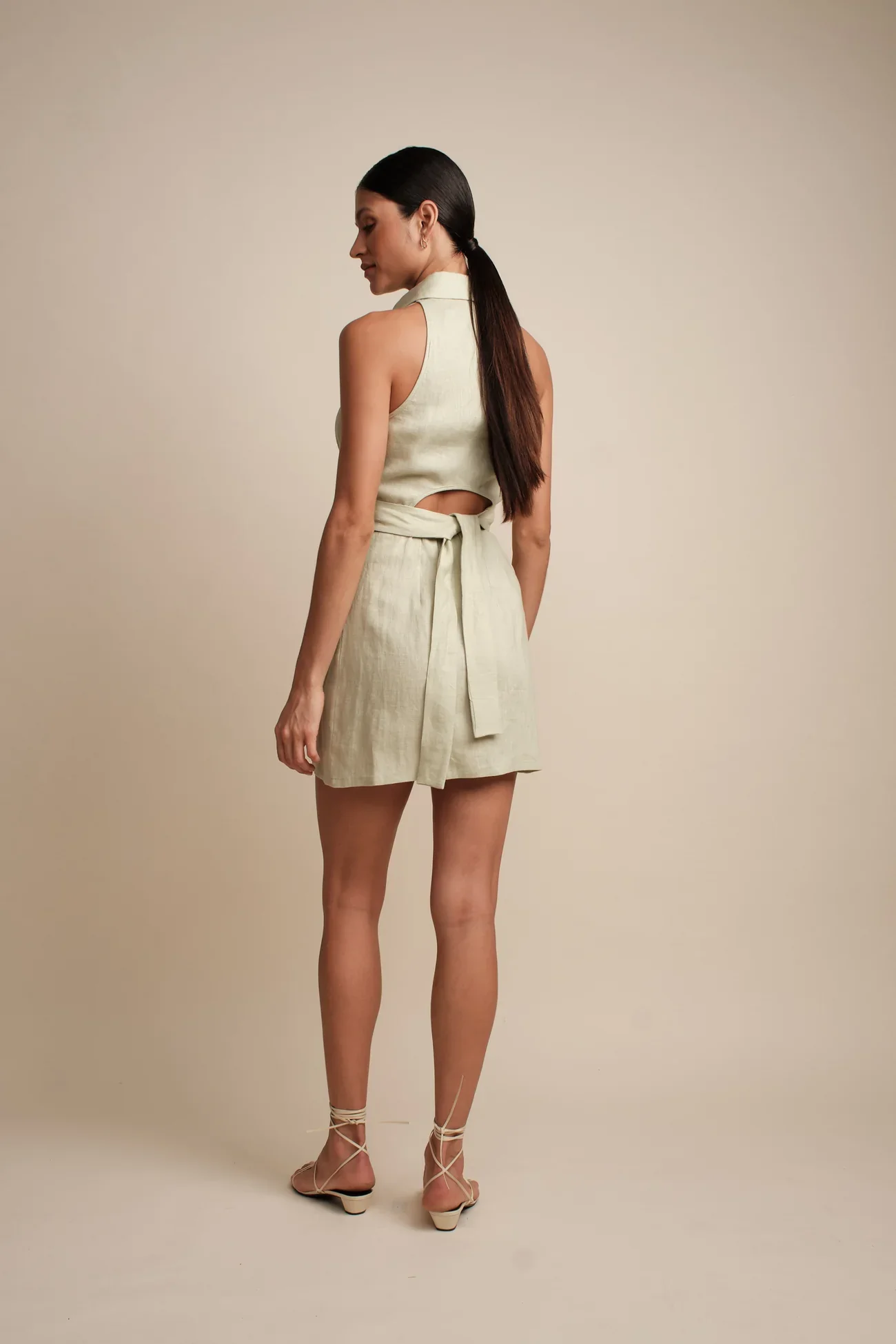 Domino Mini Dress Celadon (Final Sale) - Image 2