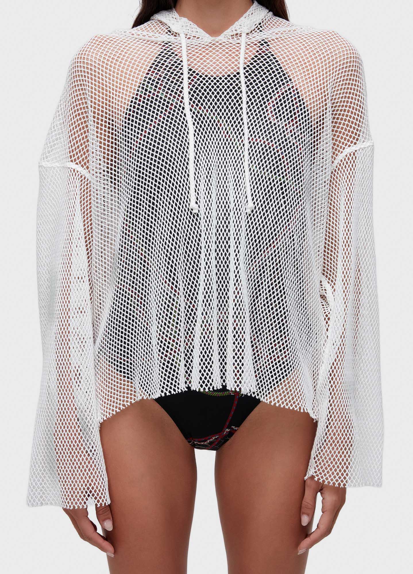 Mesh Layers Hooded Shirt - Image 2