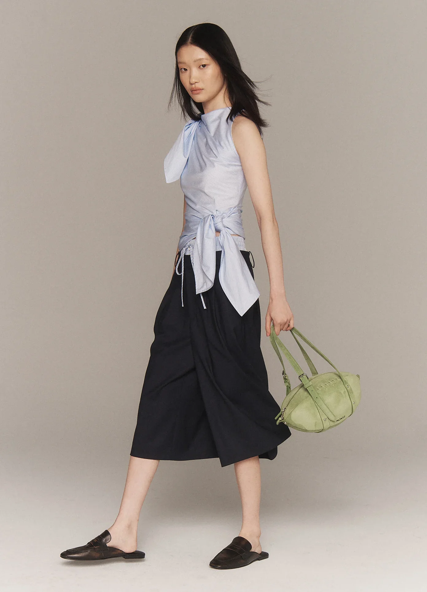 Double Waistband Culotte Trouser - Image 2