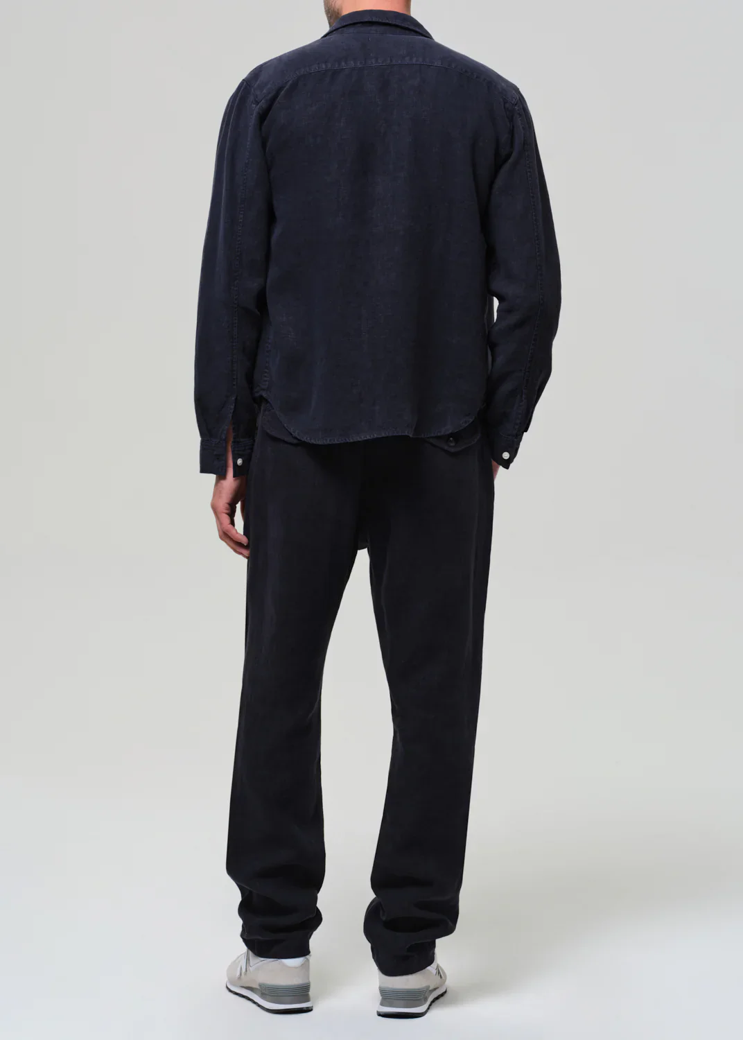 Drawstring Deck Linen Pant Navy - Image 4