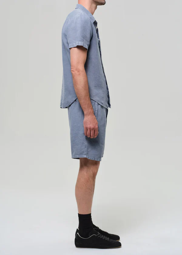 Drawstring Deck Short Stone Blue - Image 3
