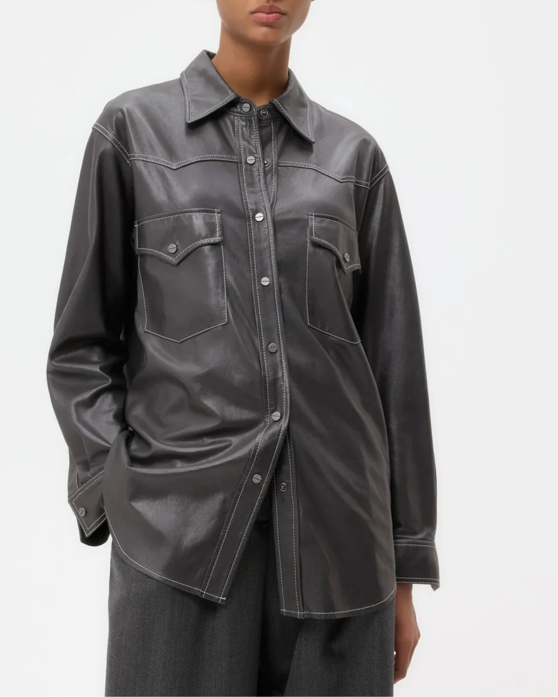 Leather Dutton Shirt - Image 4