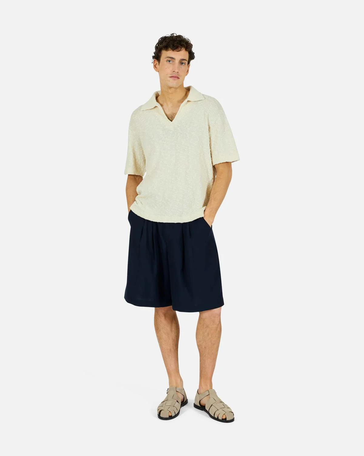 Eco Pleated Short Dark Navy - Image 4