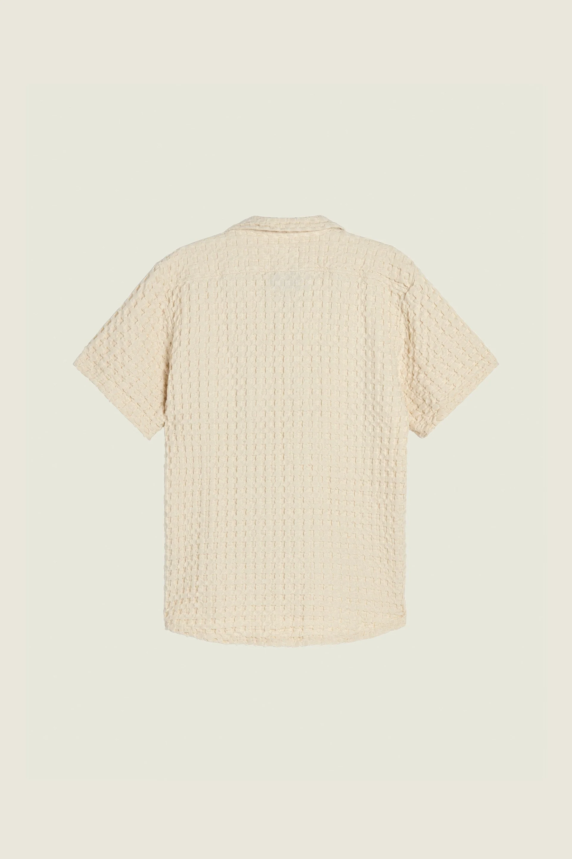 Ecru Cuba Waffle Shirt - Image 4