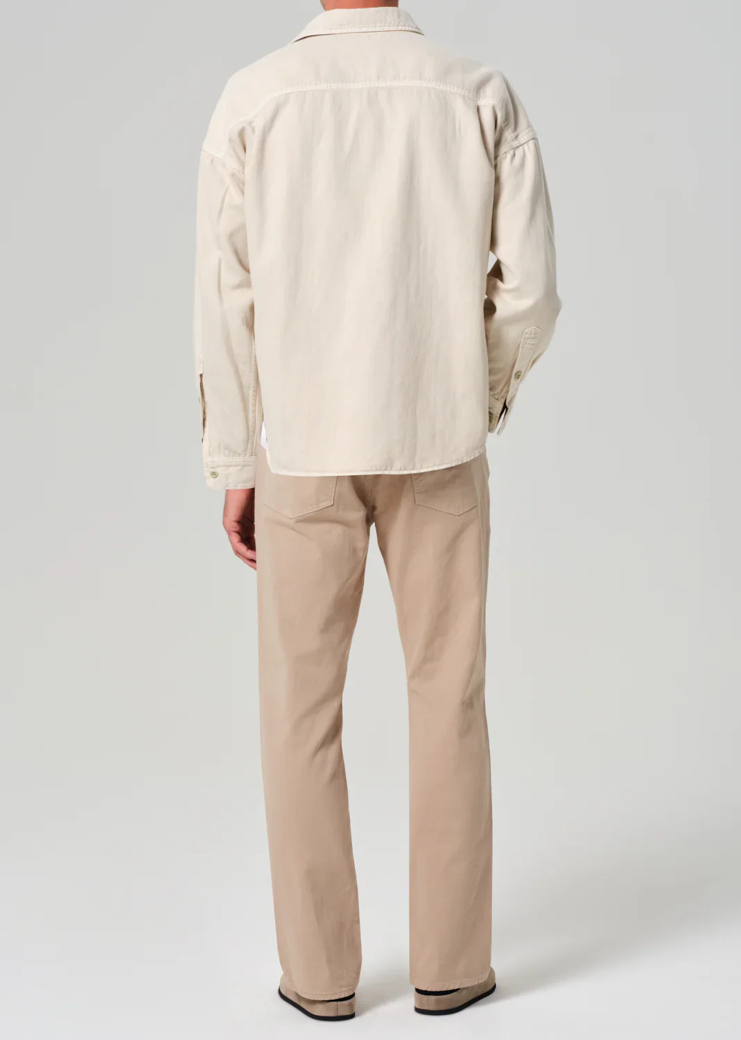 Elijah Jeans in Stretch linen Dark Khaki - Image 5