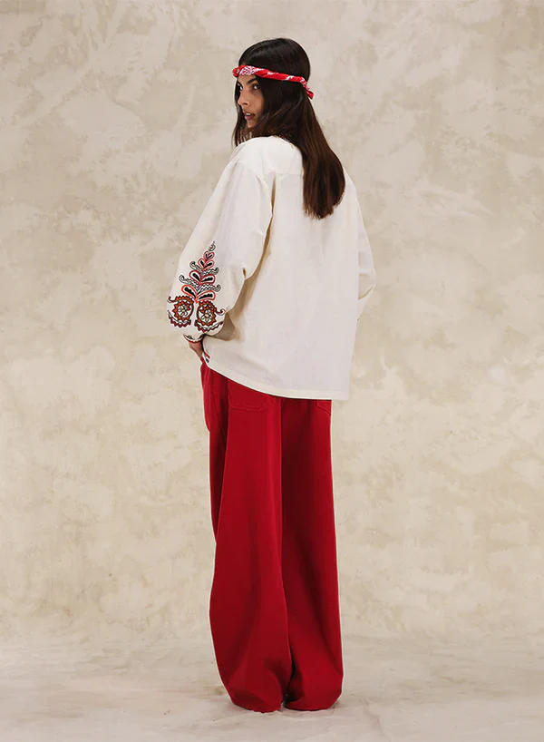 Embroidered Blouse Off White (Final Sale) - Image 2