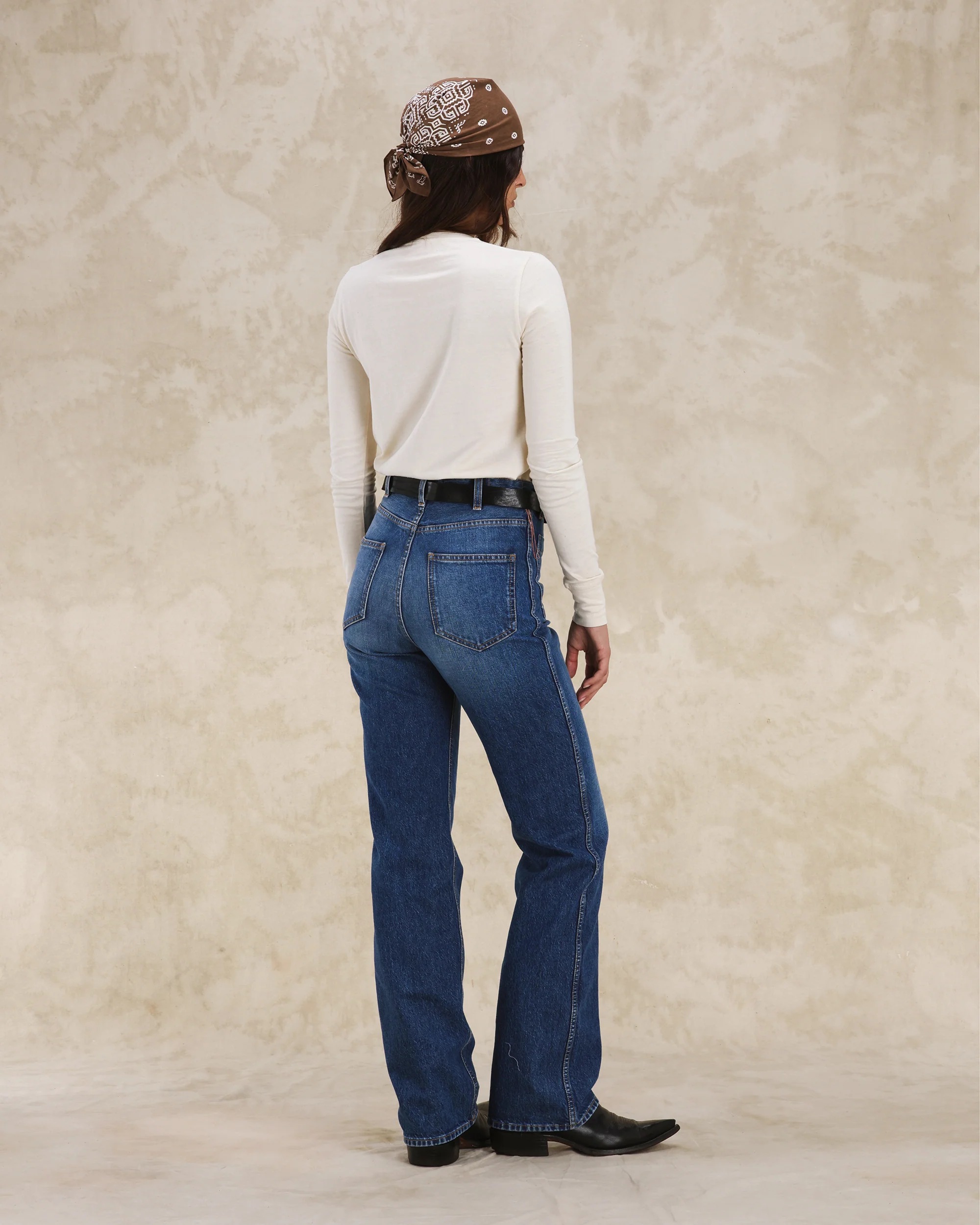 Embroidered Cotton LS T-Shirt Milk (Final Sale) - Image 3