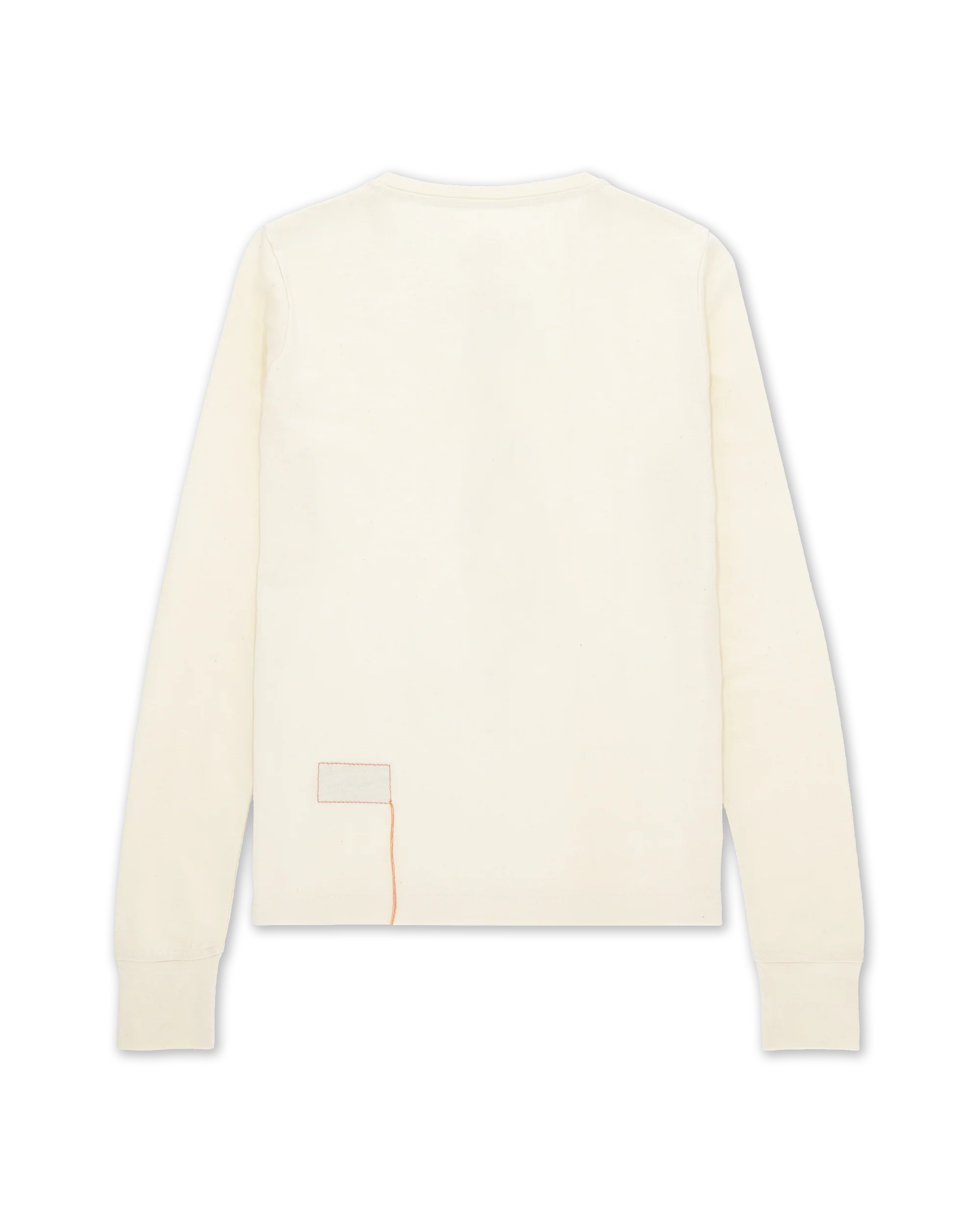 Embroidered Cotton LS T-Shirt Milk (Final Sale) - Image 4
