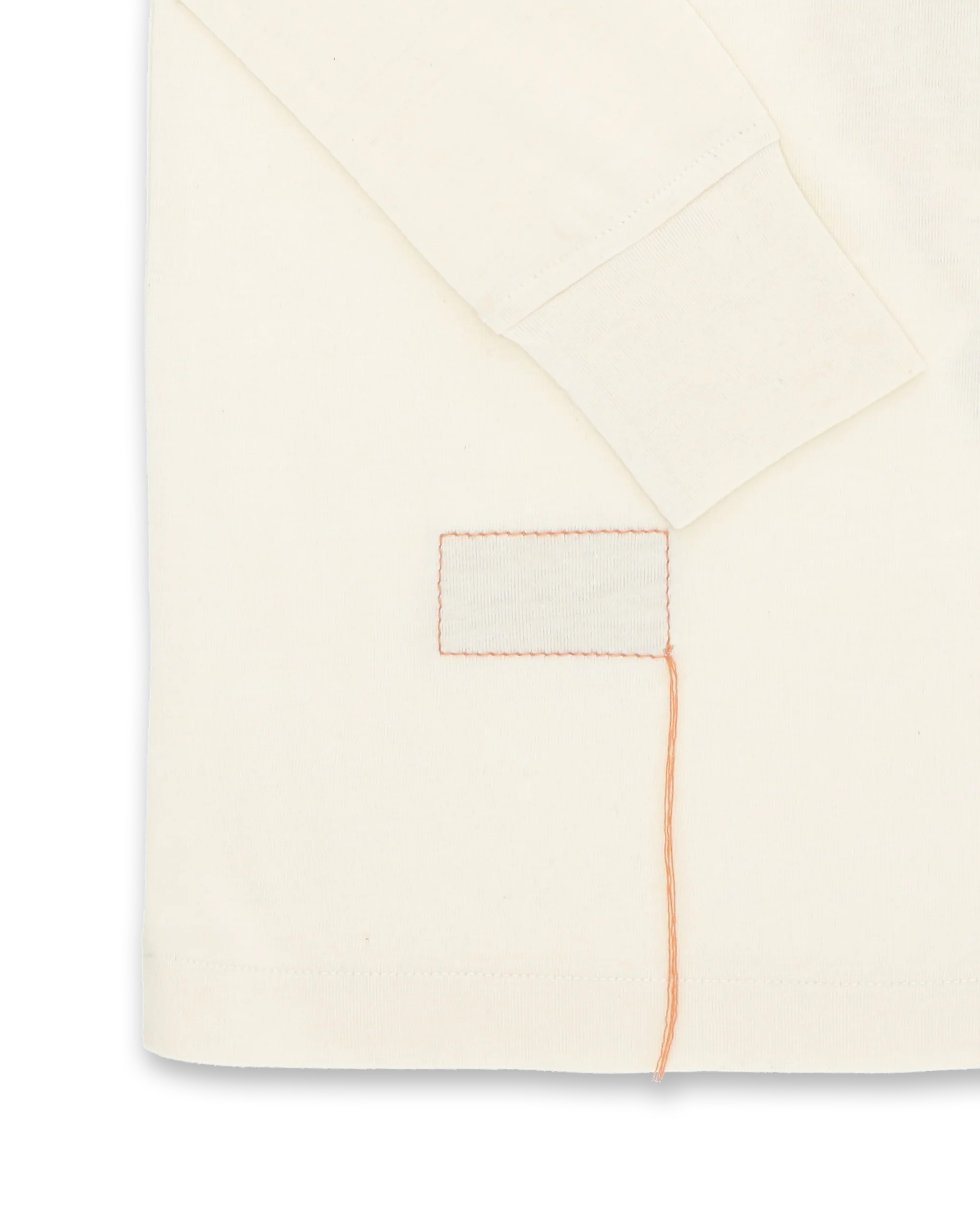 Embroidered Cotton LS T-Shirt Milk (Final Sale) - Image 6
