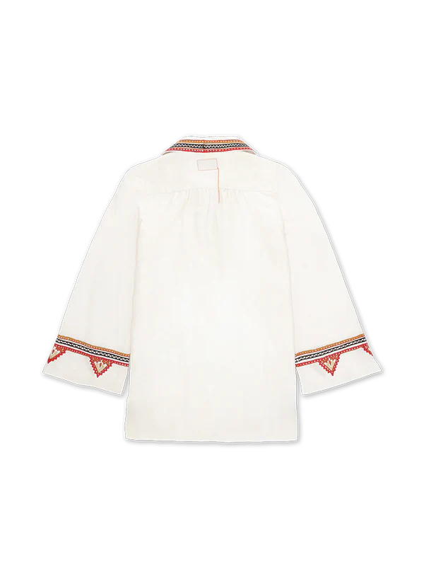 Embroidered Short Dress Off White (Final Sale) - Image 4
