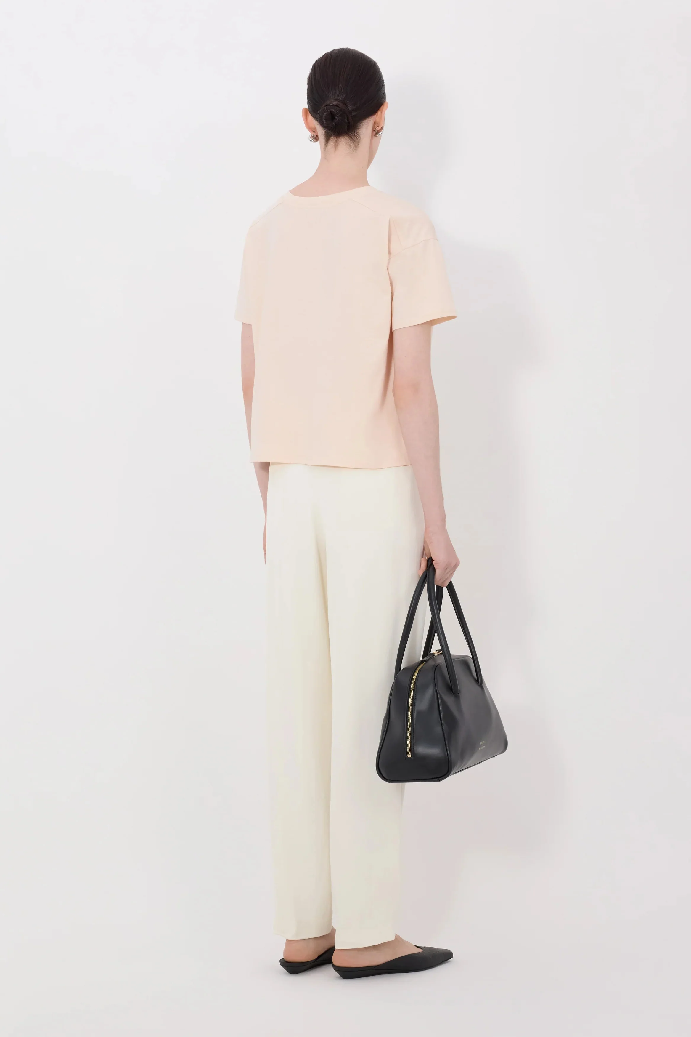 Faaa Lds V Neck T-Shirt Cream Rose - Image 2