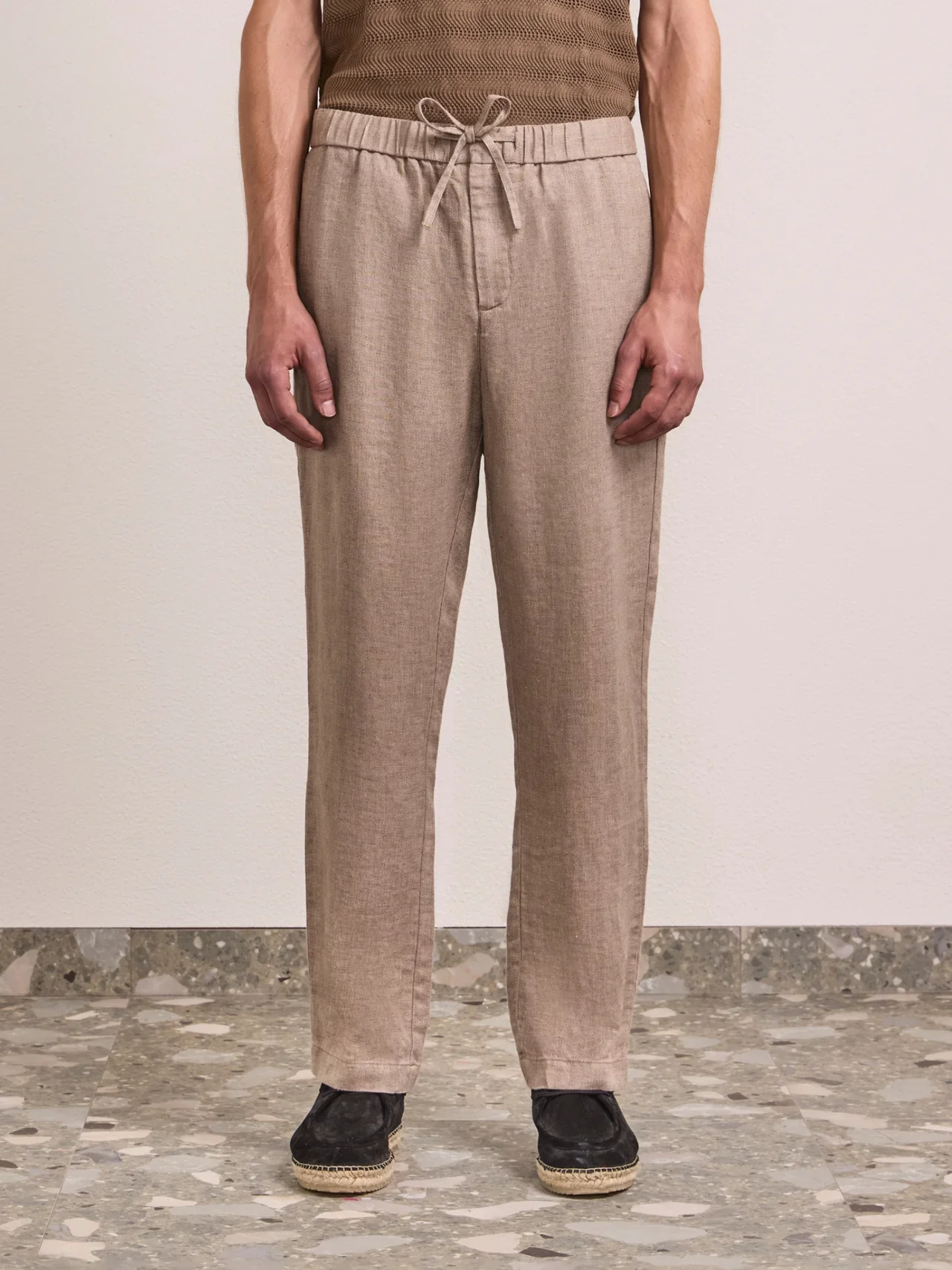 Oscar Linen Chinos Khaki - Image 4