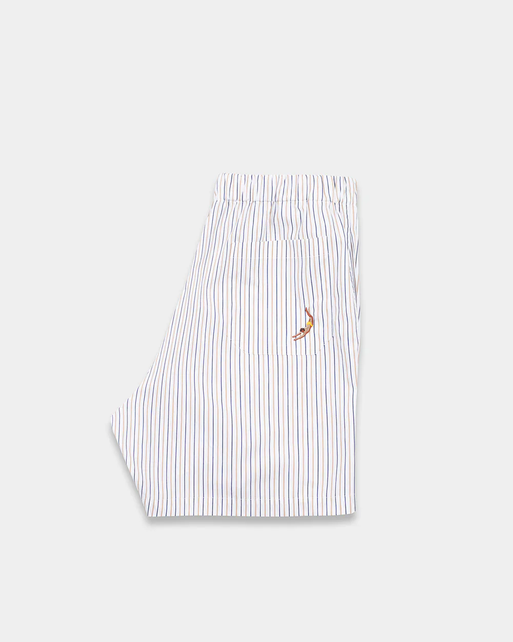 Fine Stripe Cotton Shorts - Image 4