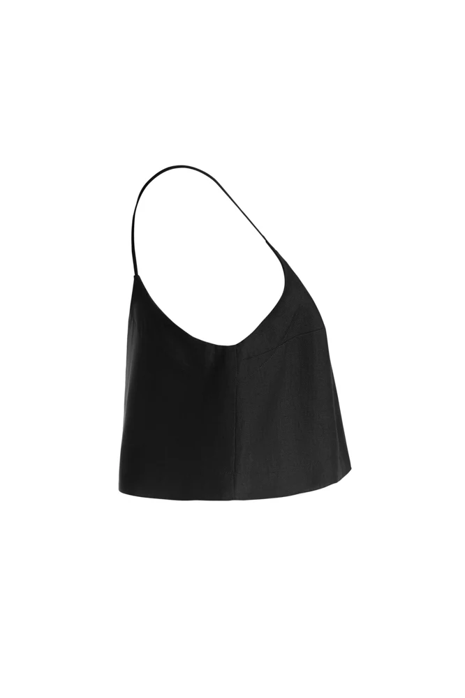 Flared Cami Top Black - Image 5
