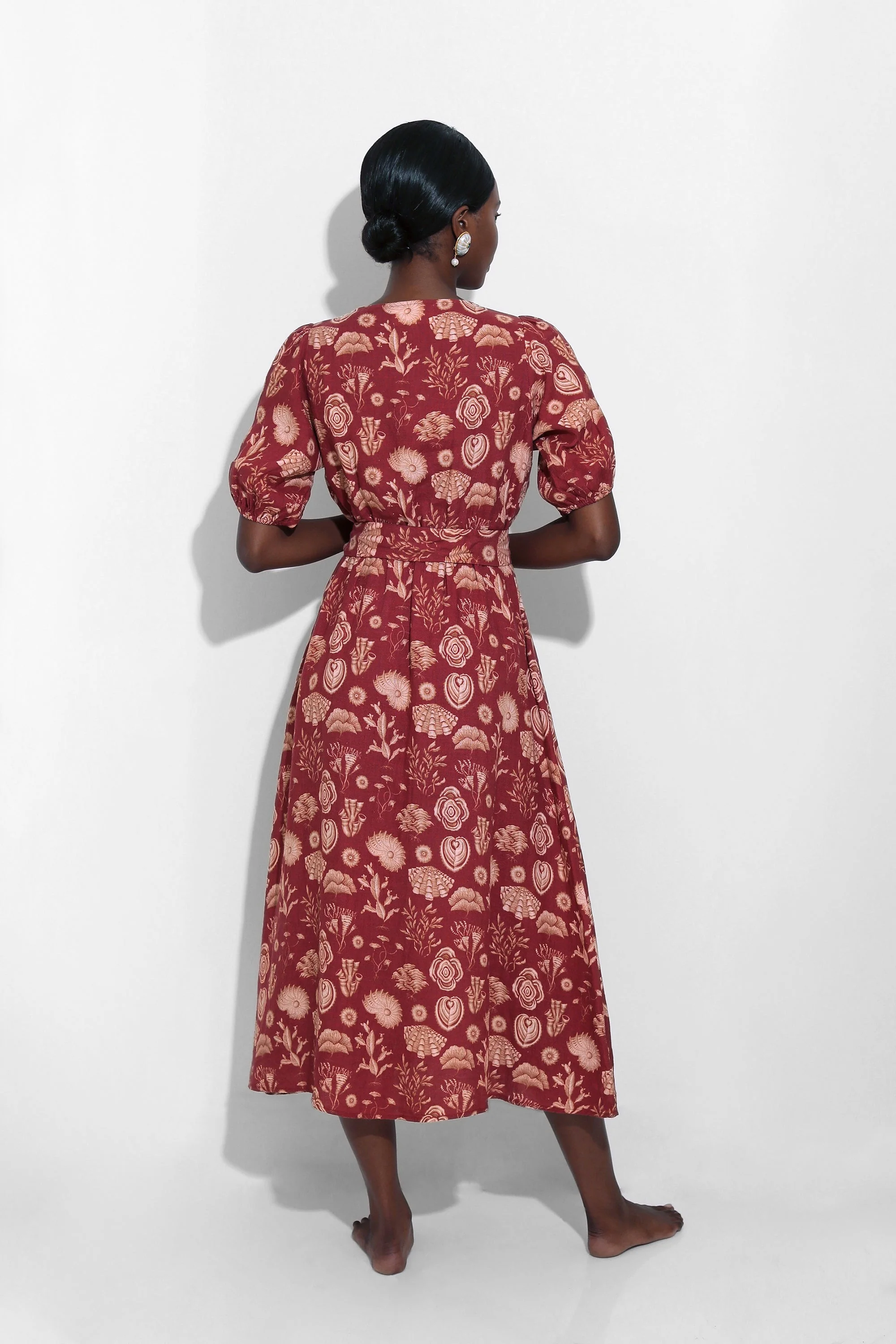 Florita Dress Corals Burgundy (Final Sale)* - Image 2