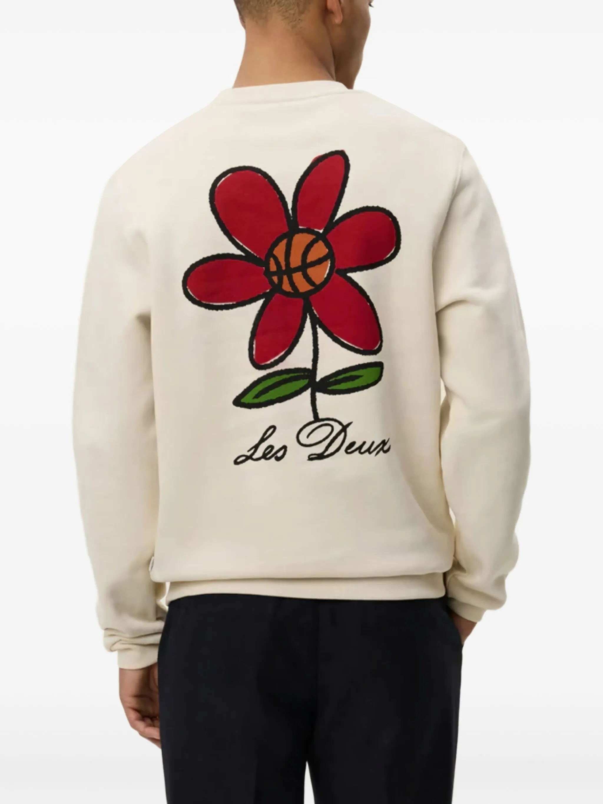 Flower Basket Sweatshirt Ivory - Image 3
