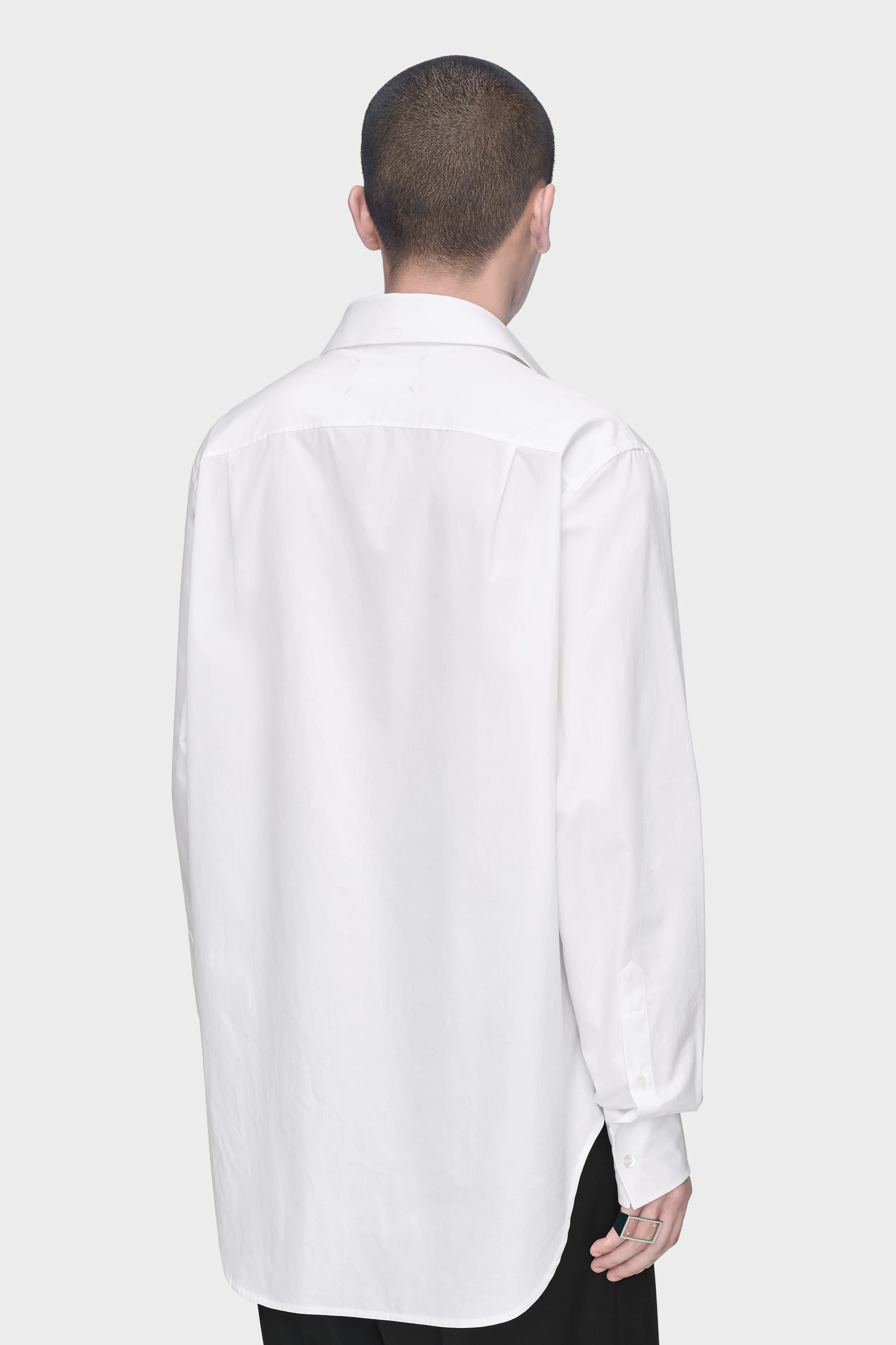 Folded Collar Cotten Shirt - Image 3