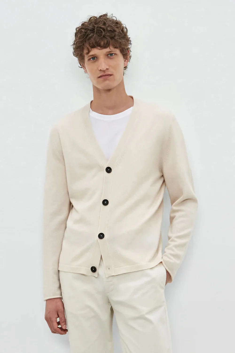 Freddie Cashmere Cardigan Magnolia (Final Sale)