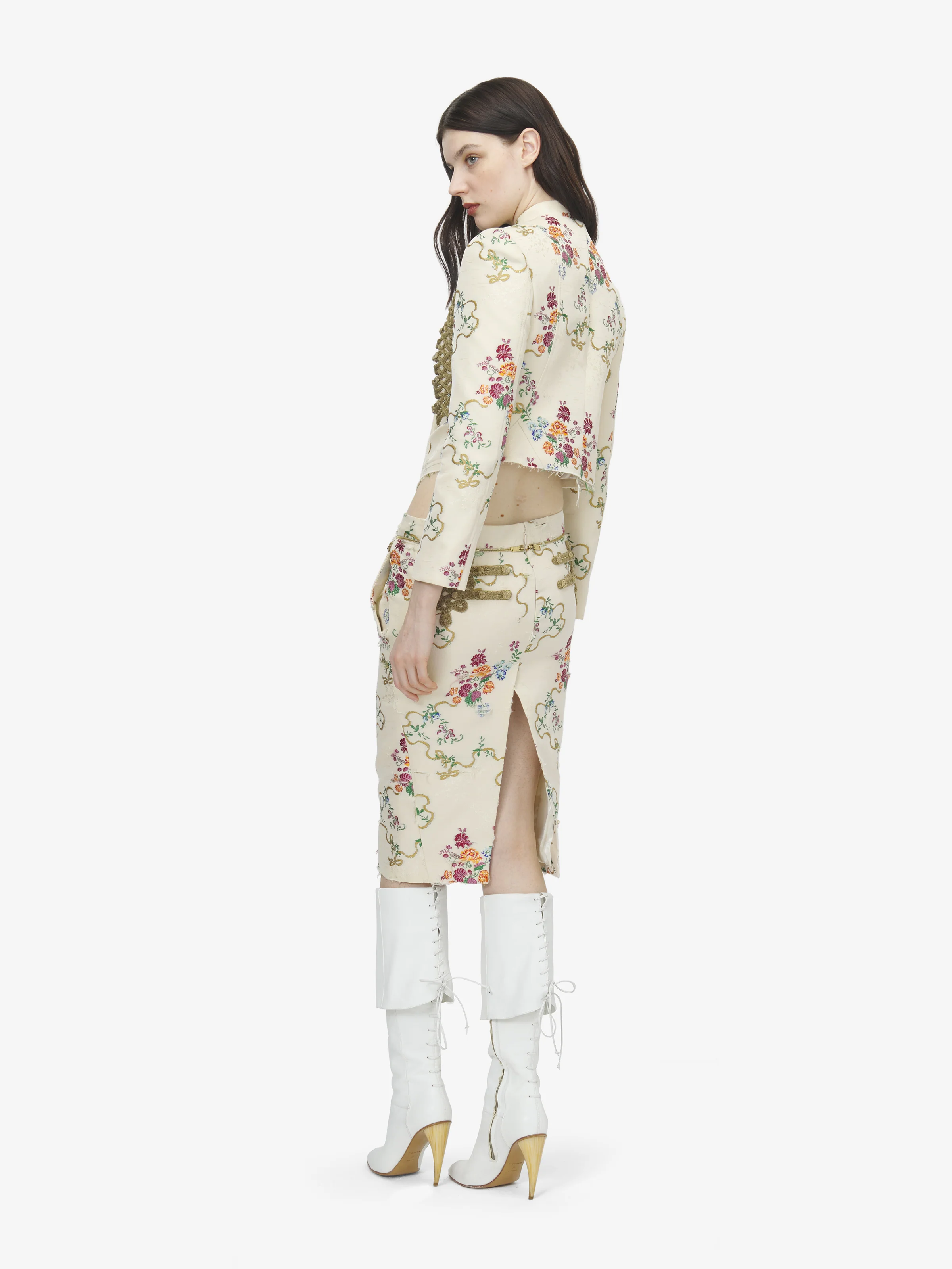Frogging Embroidery Floral Jacket in Multicolor - Image 3