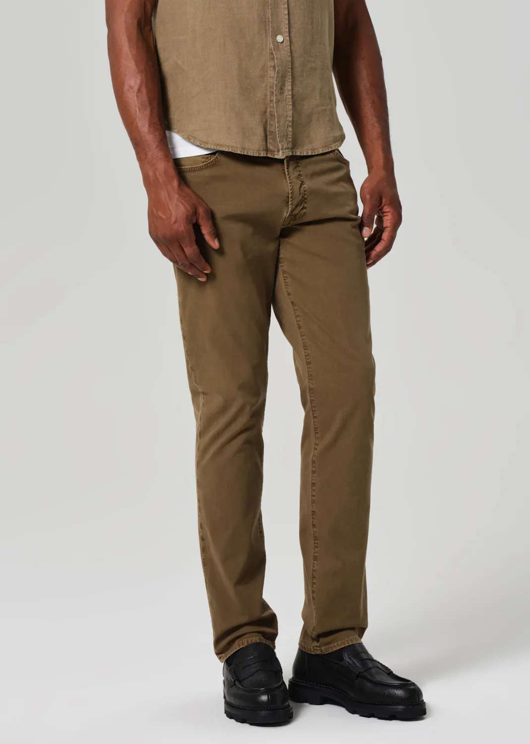 Gage Jeans in Italian Canvas Dark Khaki (Final Sale) - Image 4