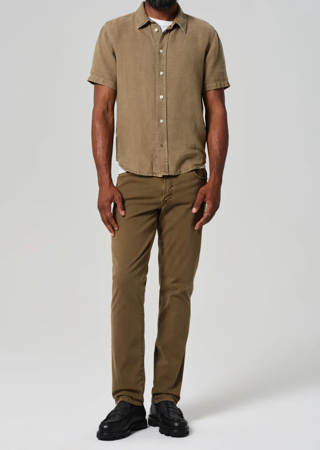 Gage Jeans in Italian Canvas Dark Khaki (Final Sale) - Image 5