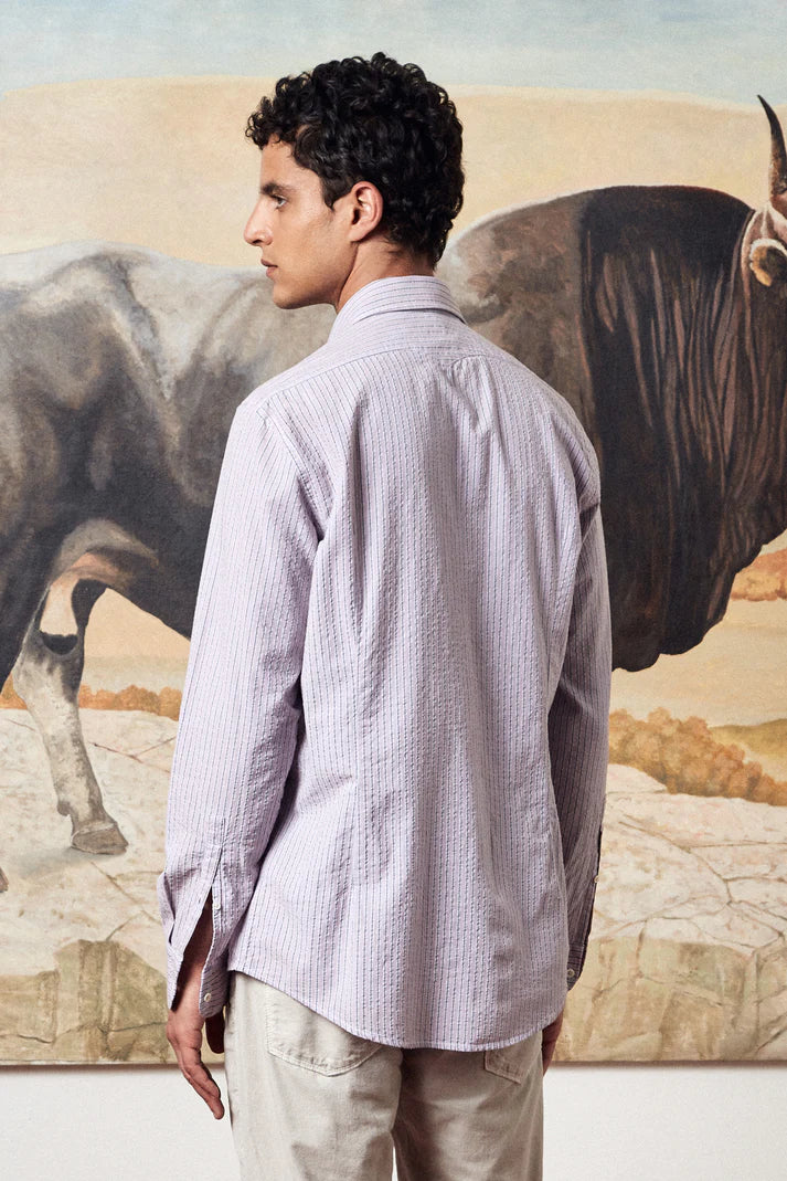 Genova Shirt Calce Purple Stripe (Final Sale) - Image 2