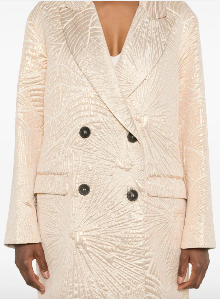 Golden Sunrise Jacquard Coat (Final Sale) - Image 5