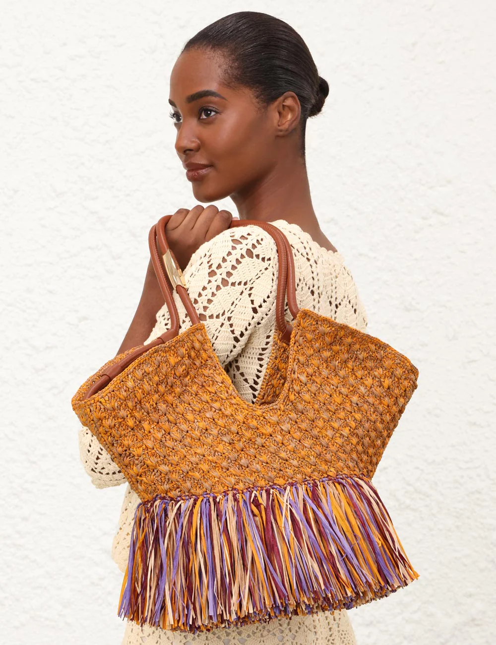 Goldentime Medium Fringe Tote - Image 4