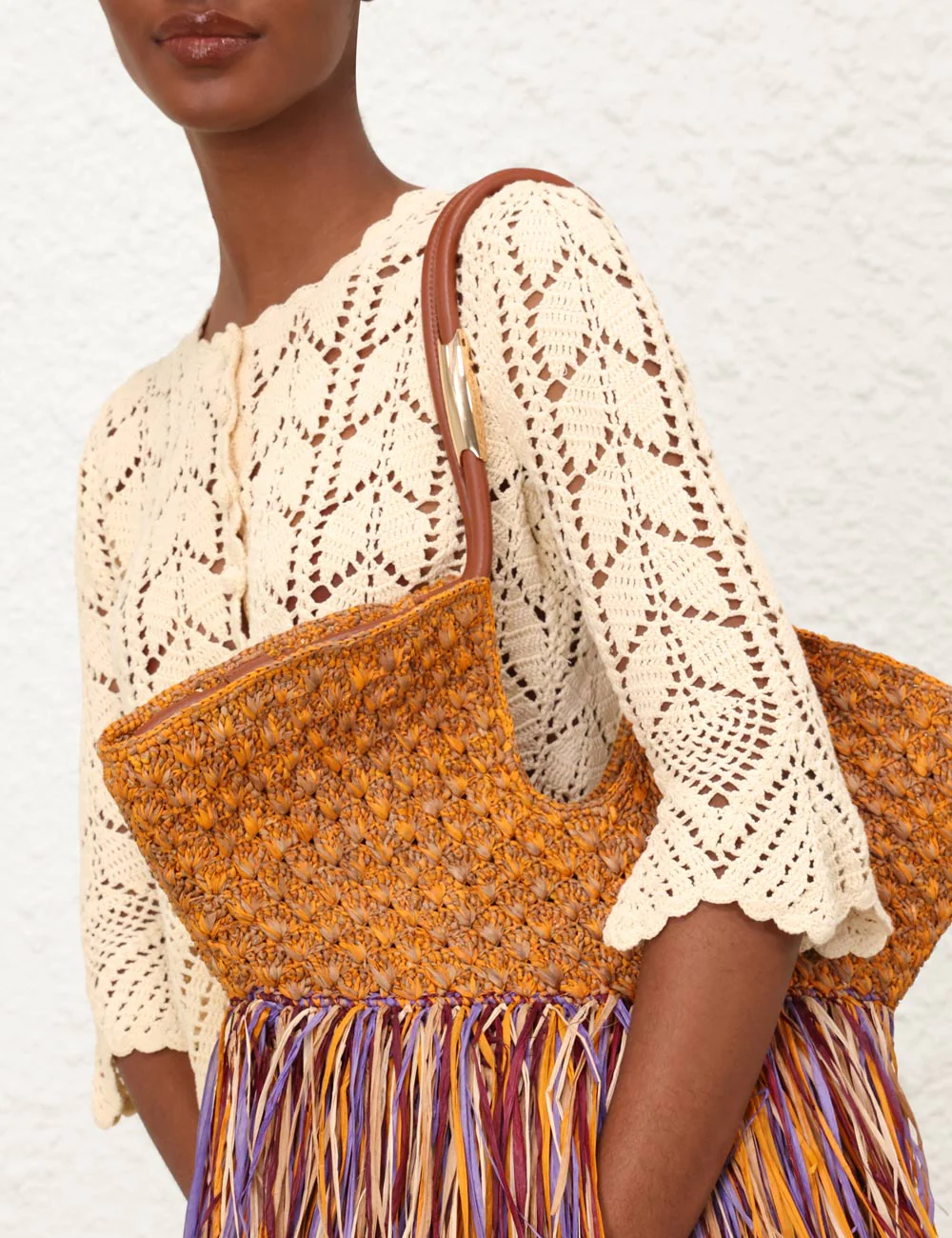 Goldentime Medium Fringe Tote - Image 7