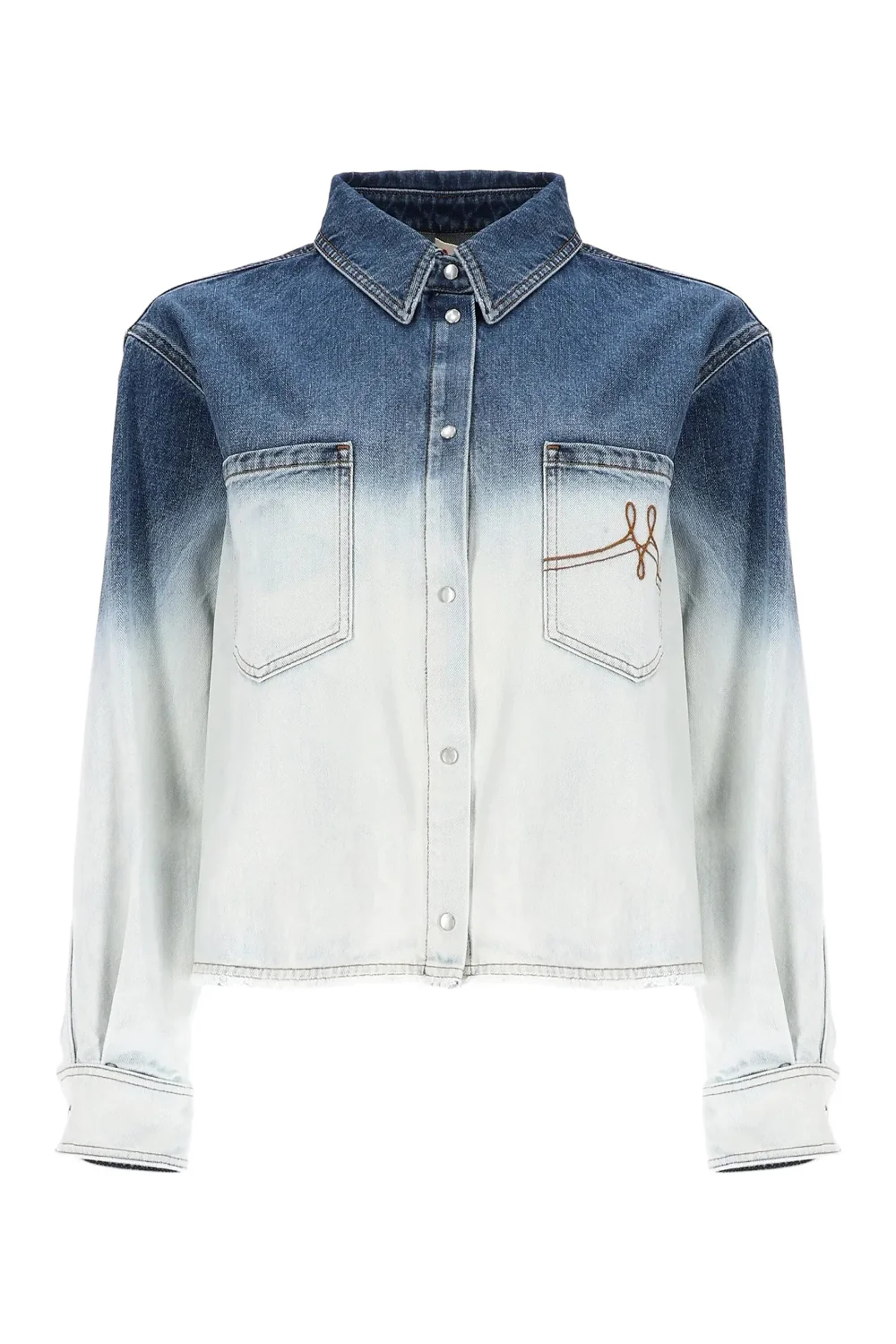 Gradient Bleach Denim Jacket