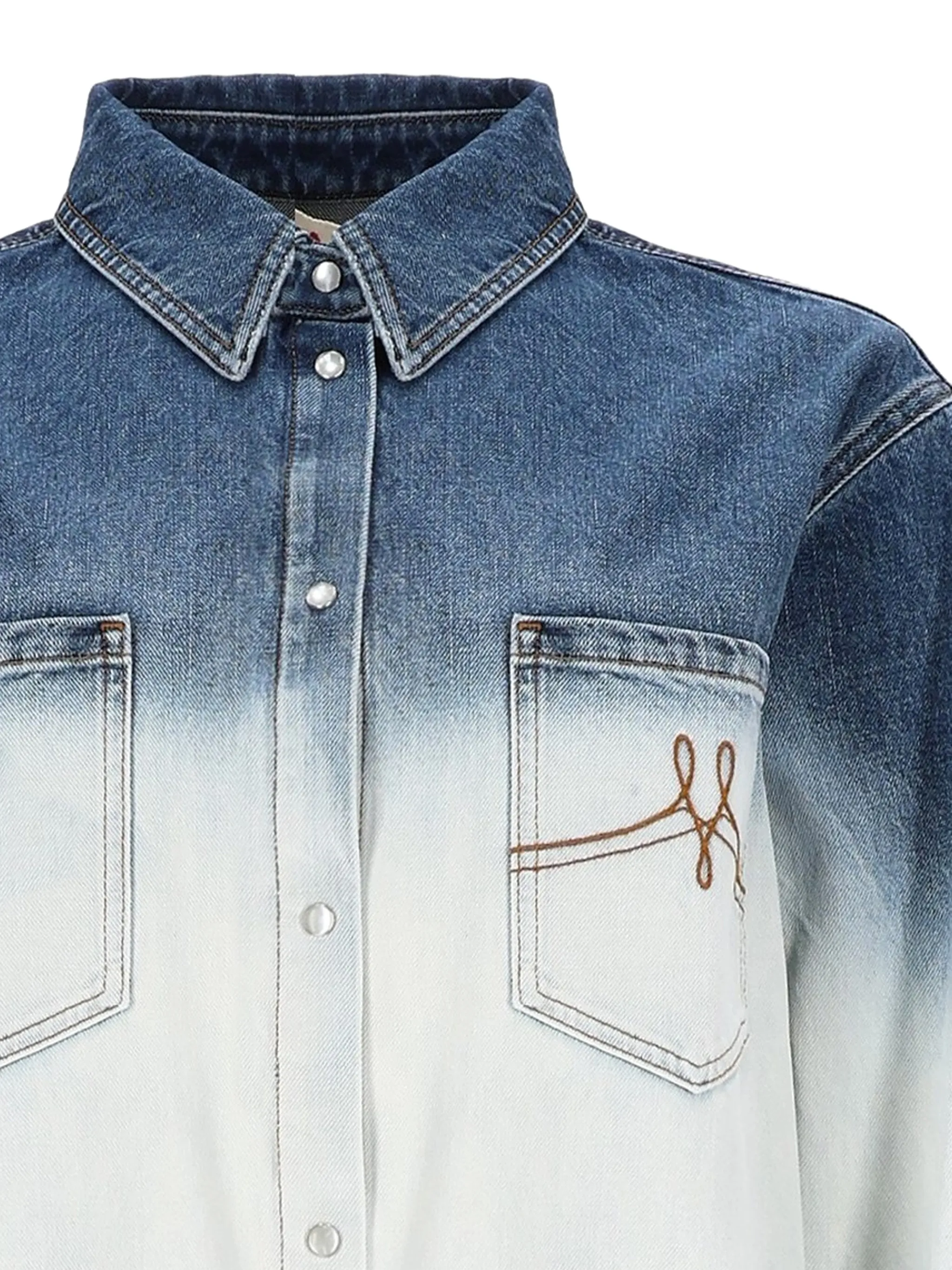Gradient Bleach Denim Jacket - Image 2