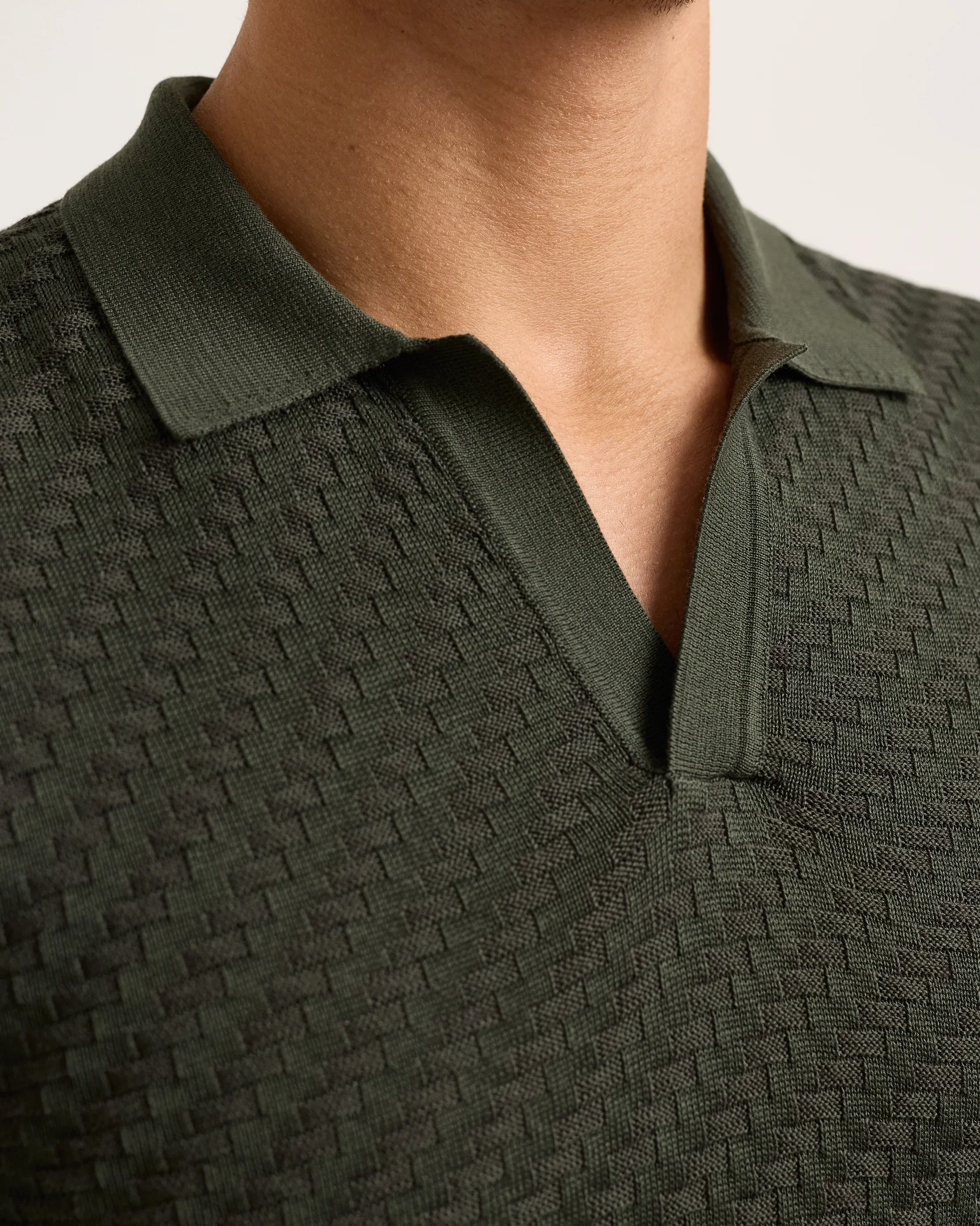 Horton 2-Tone Jacquard Polo - Image 4