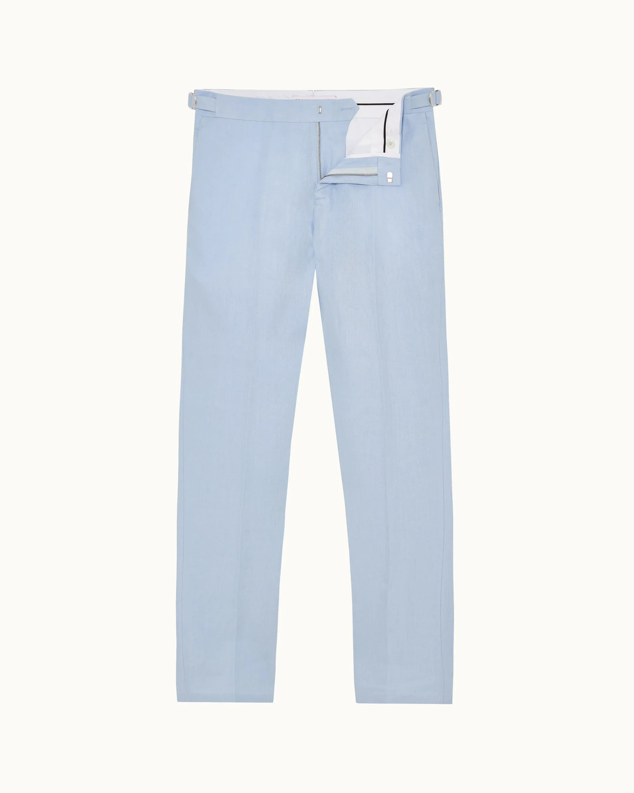 Griffon Italian Linen Springwater Blue Pant - Image 3