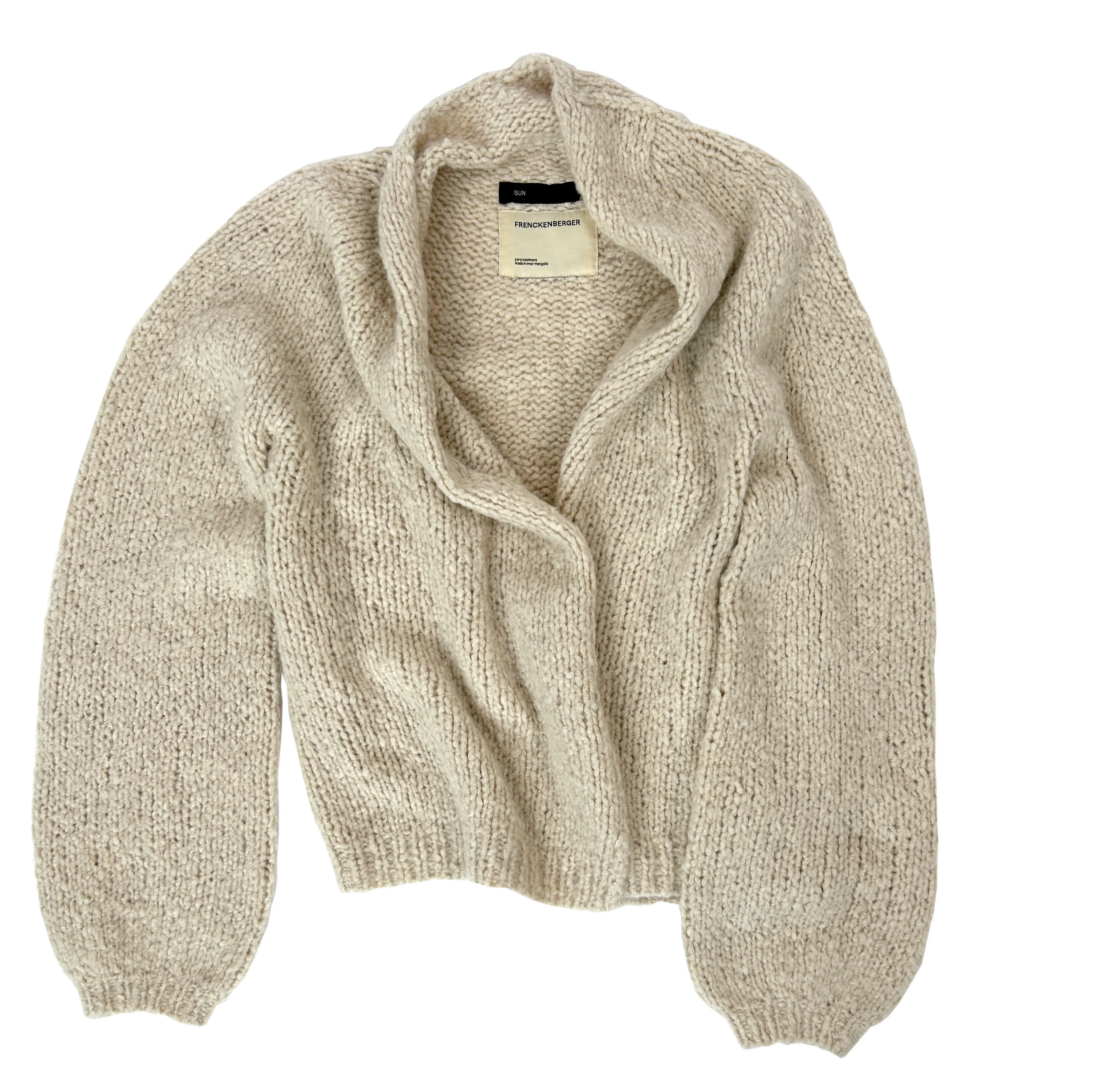 Hand Knit Cardigan Chalk - Image 2