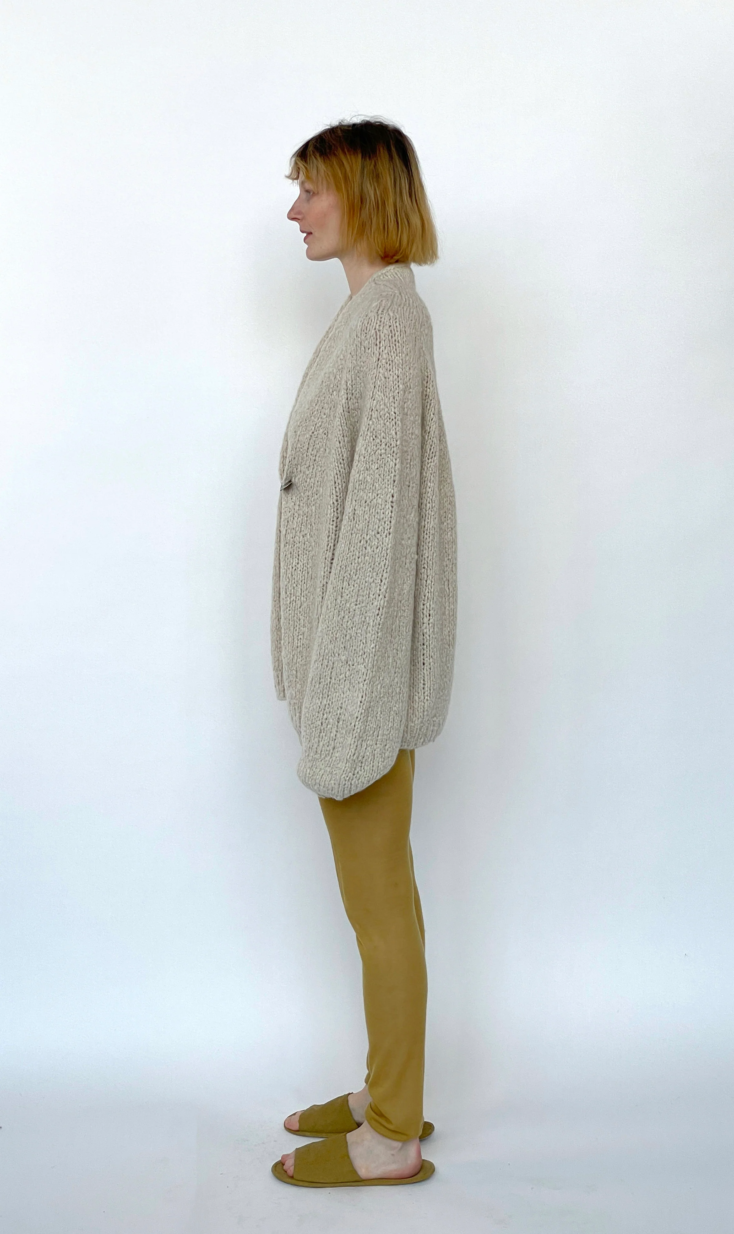 Hand Knit Cardigan Chalk - Image 4