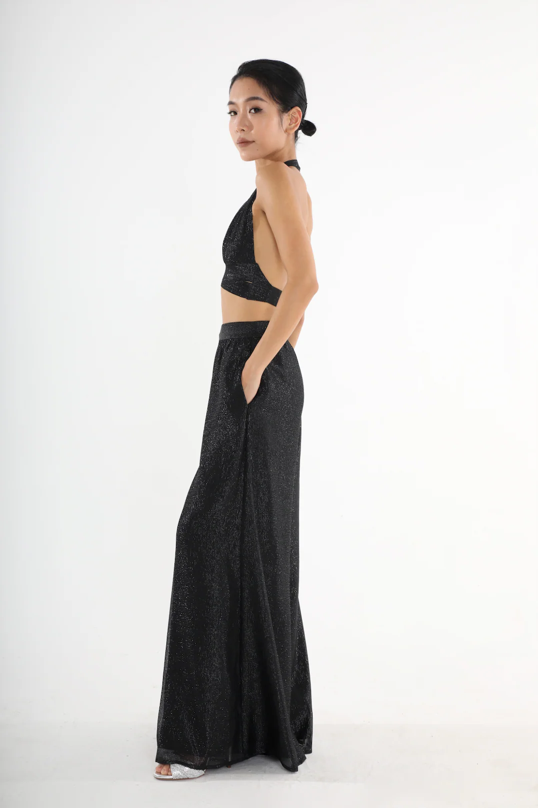 Harem Pants in Black Lurex - Image 2
