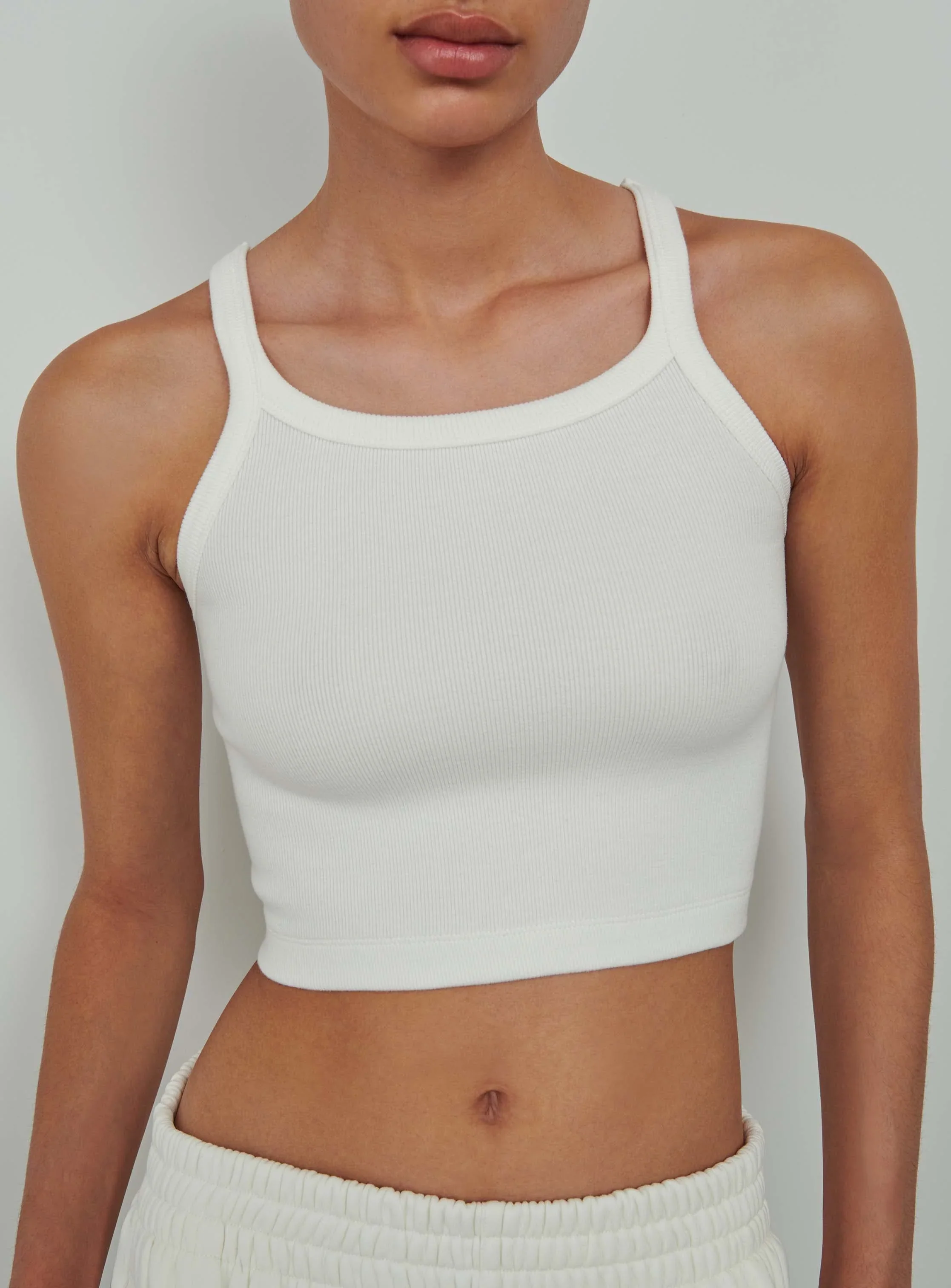 HB Ribbed Tank White - Image 5