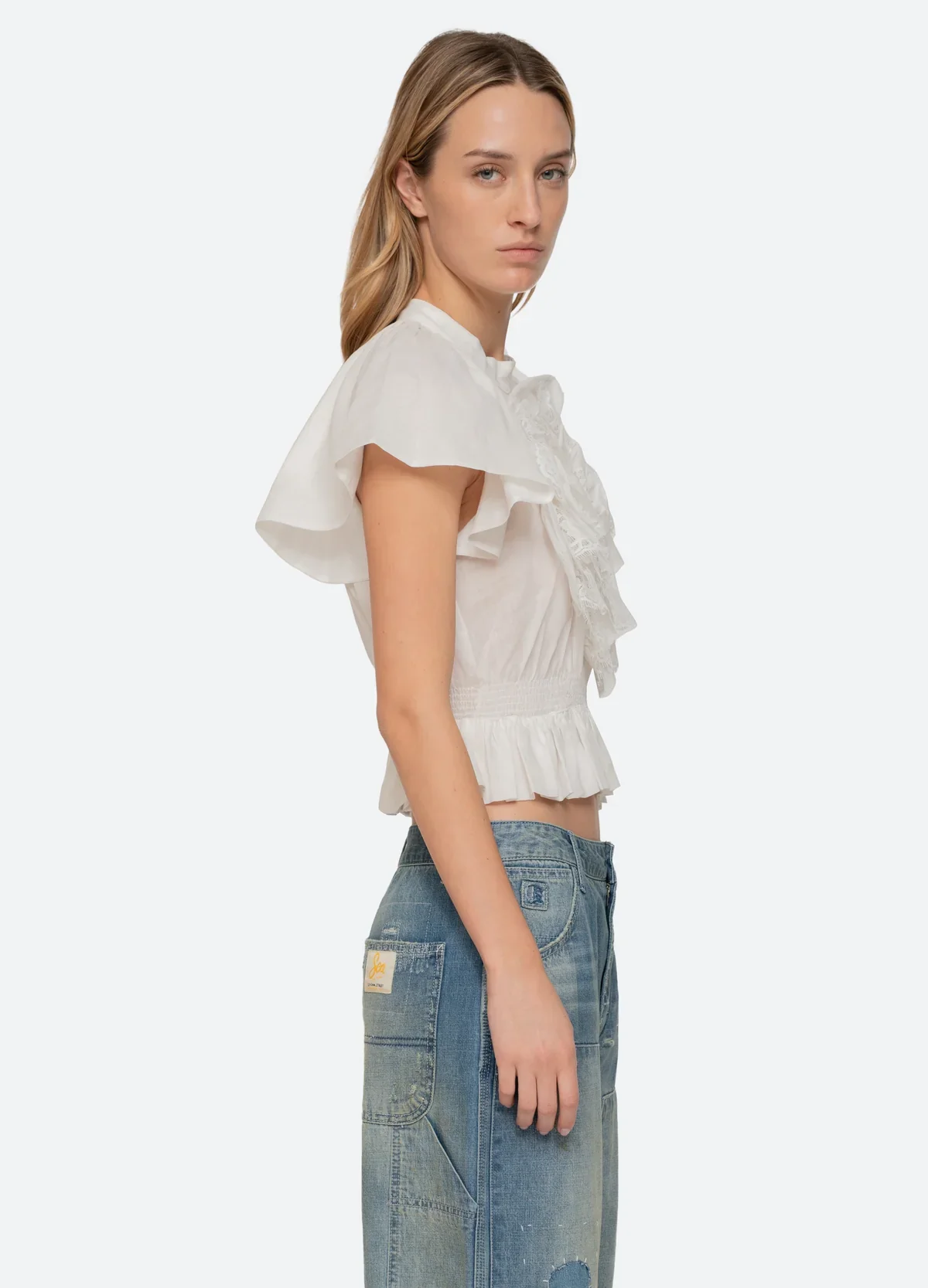 Holden Flower Flutter Sleeve Top - Image 2