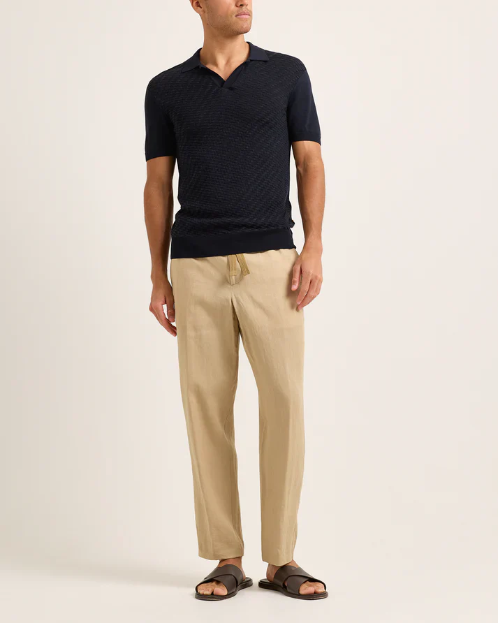 Horton 2-Tone Jacquard Polo - Image 2