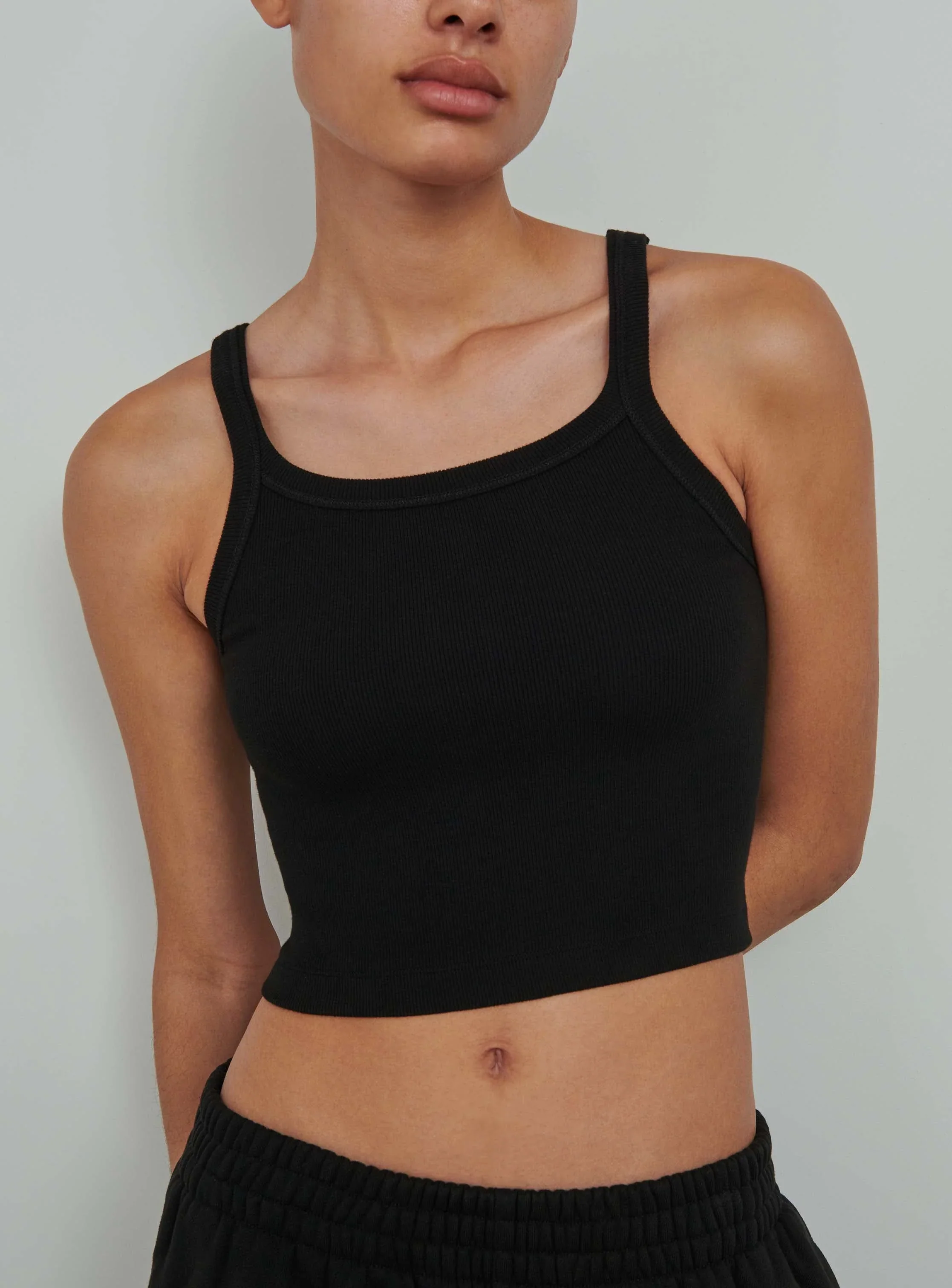 HB Ribbed Tank Black - Image 4