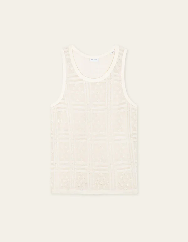 Huxley Pointelle Tank Top Eggnog - Image 3