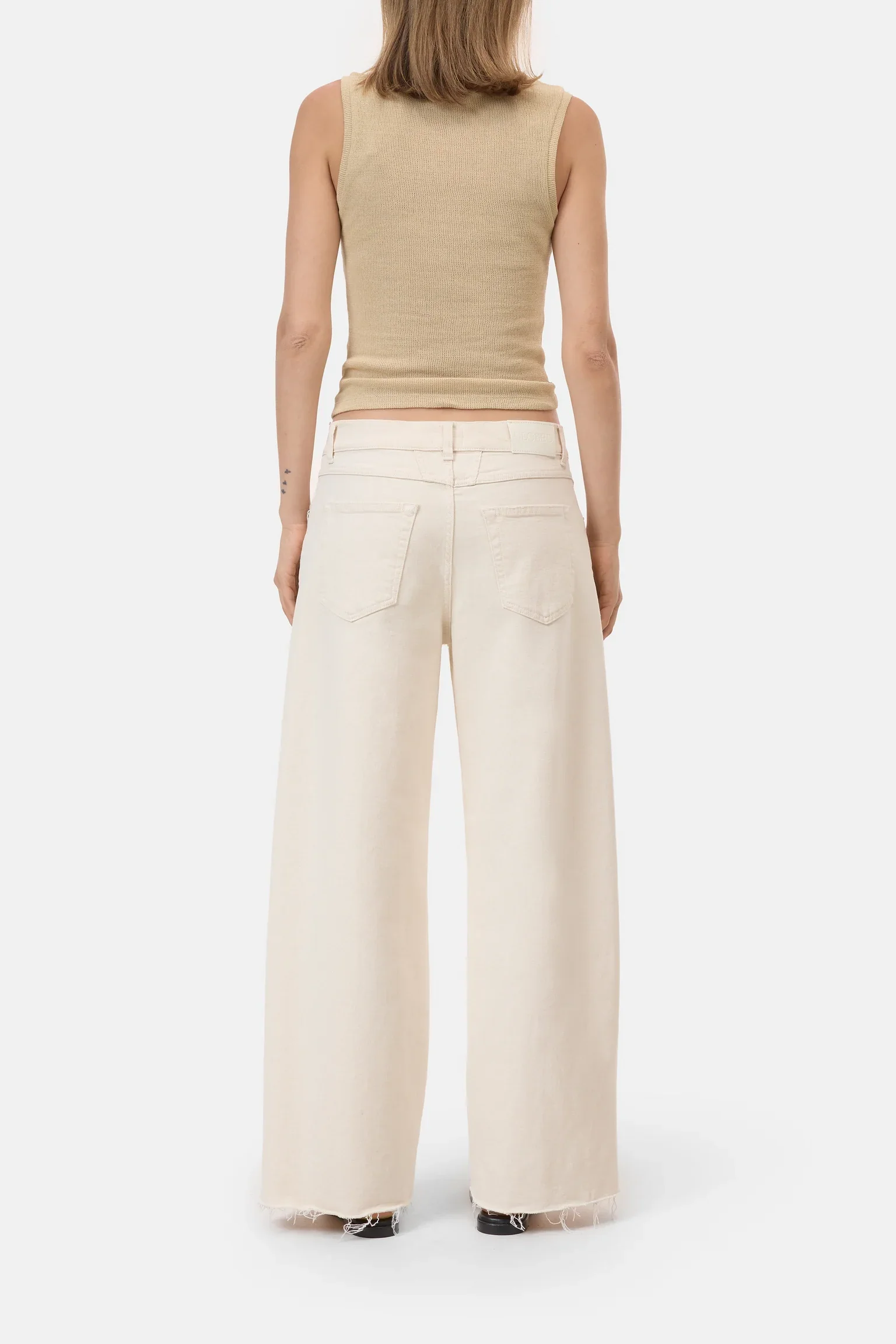 Jayla Wide Jeans Ivory - Image 3