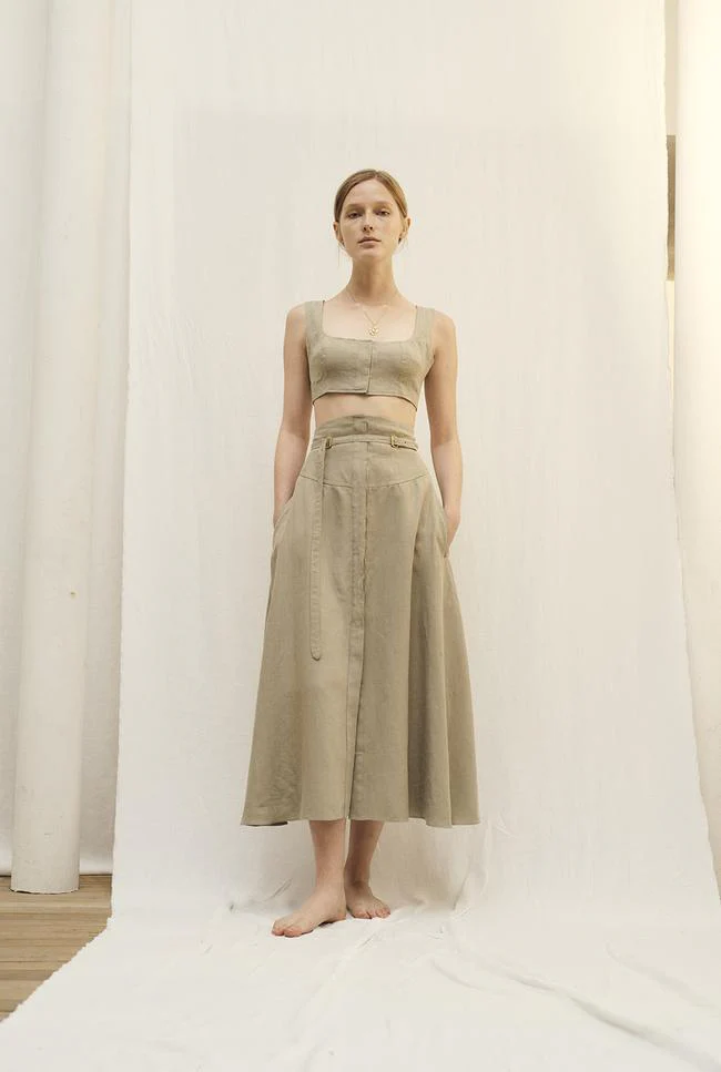 JirJa Linen Crop Top (Final Sale) - Image 2