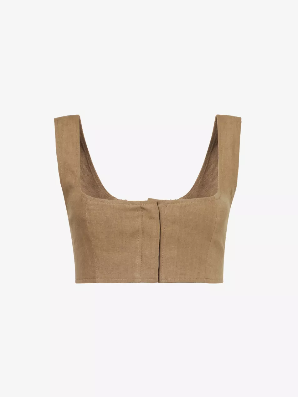 Jirja Linen Bralette Tobacco (Final Sale) - Image 2