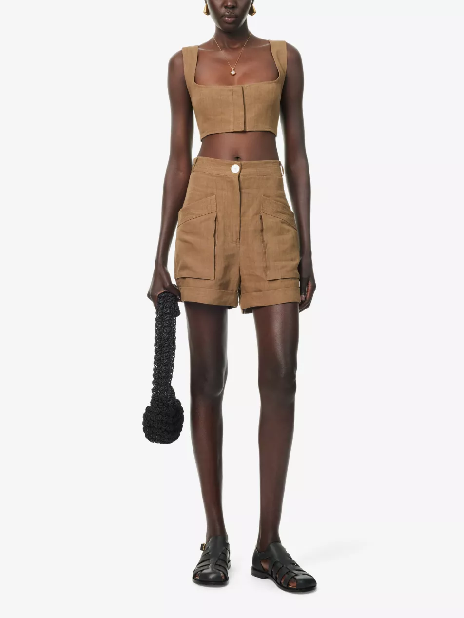 Jirja Linen Bralette Tobacco (Final Sale) - Image 3