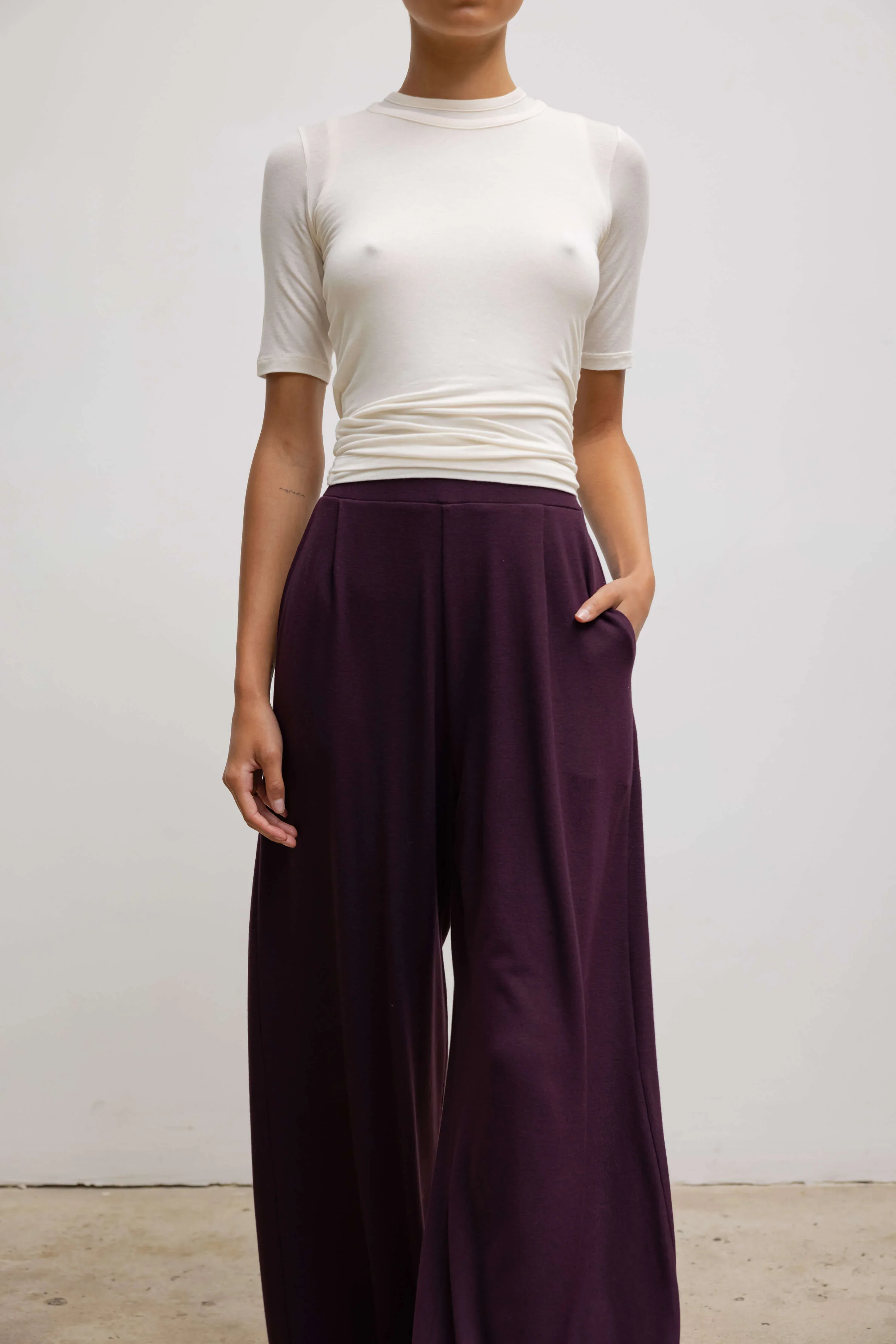 Julien Mid Sleeve Tee in Cream - Image 3