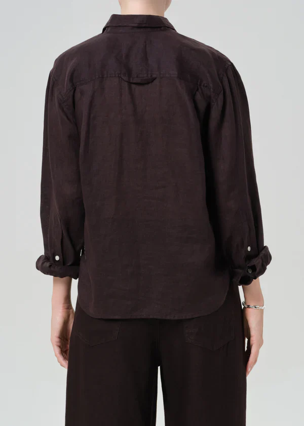 Kayla Shrunken Linen Shirt - Image 3